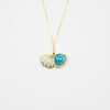 Green Shell Murano Aroma Necklace - Ocean Breeze | Energy & Healing | Diffuse on the go | 925 Silver